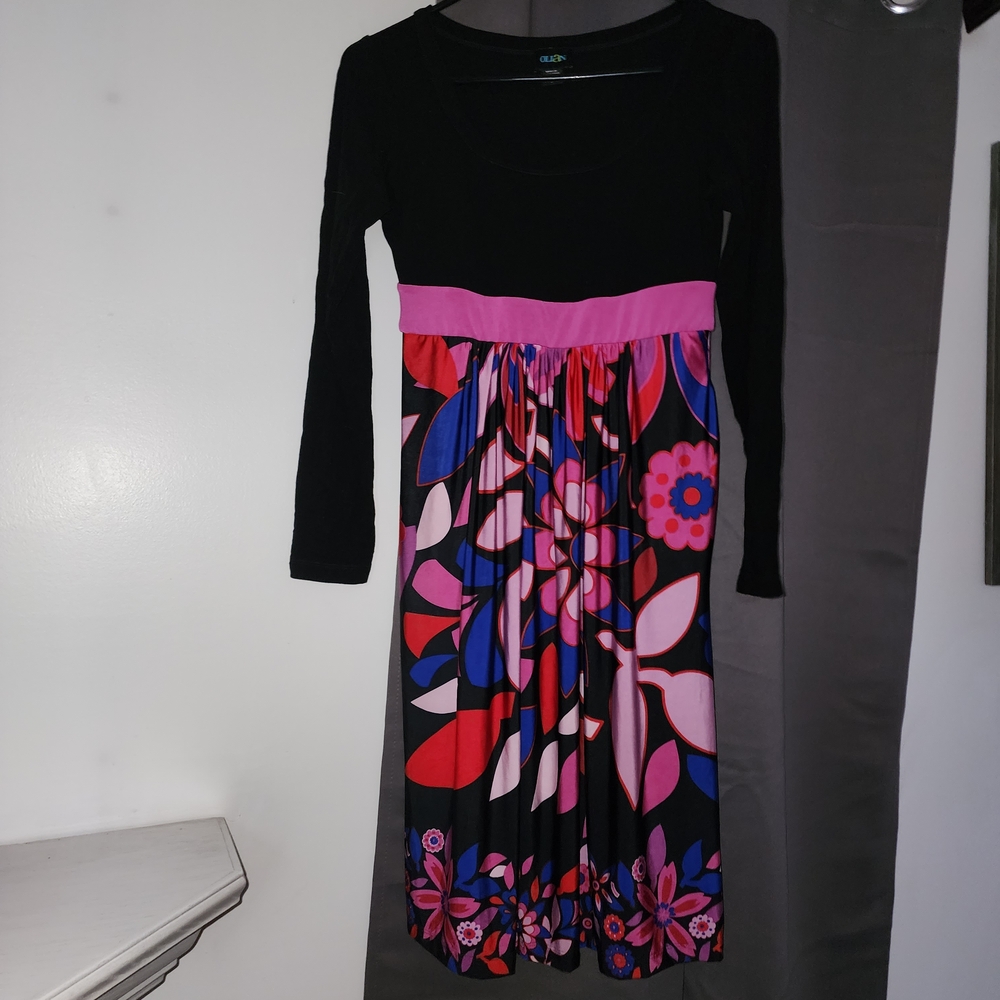 Olian Black Scoop Neck Dress